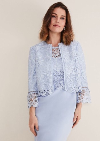 Phase Eight Isabella Lace Jackets Light Blue Australia | TZ9850167